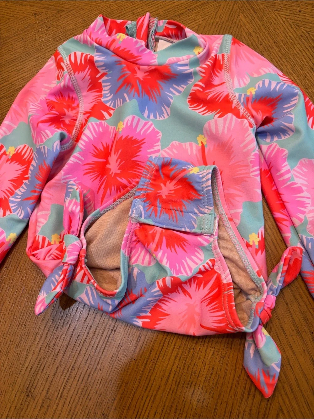 Shade critters - palm beach Long-Sleeve Floral One-Piece Swimsuit - Pink Multi